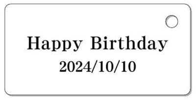 ナンバープレートキーホルダー 裏面 乗用車用 バランス見本 メッセージ