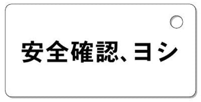ナンバープレートキーホルダー 裏面 乗用車用 バランス見本 メッセージ