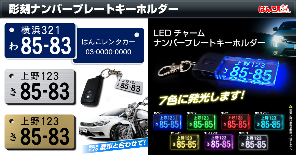 ナンバープレートキーホルダー