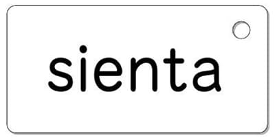 ナンバープレートキーホルダー 裏面 乗用車用 バランス見本 車種